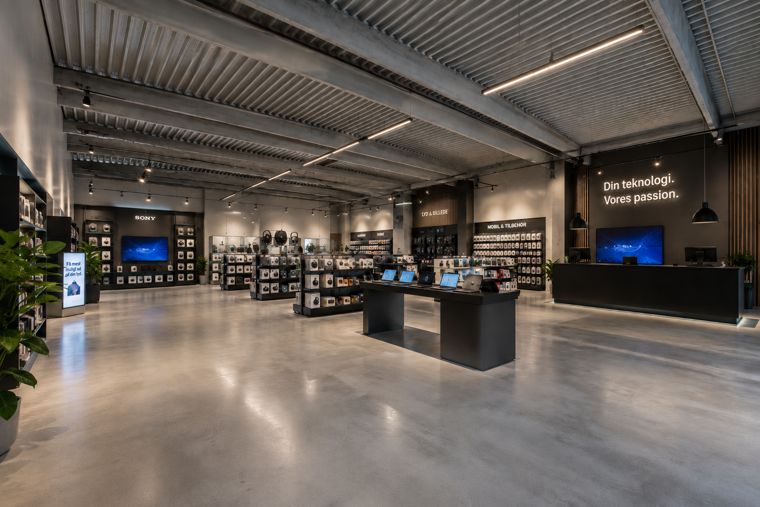 AI-visualisering af butik